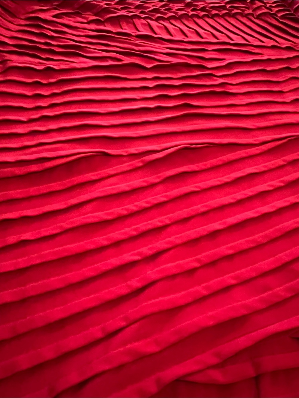 Calvin Klein Red Textured Sleeveless Shift Dress - Picture 7 of 7